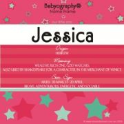 Babyography® Name Frame - Teal and Hot Pink (19 cm x 19 cm)